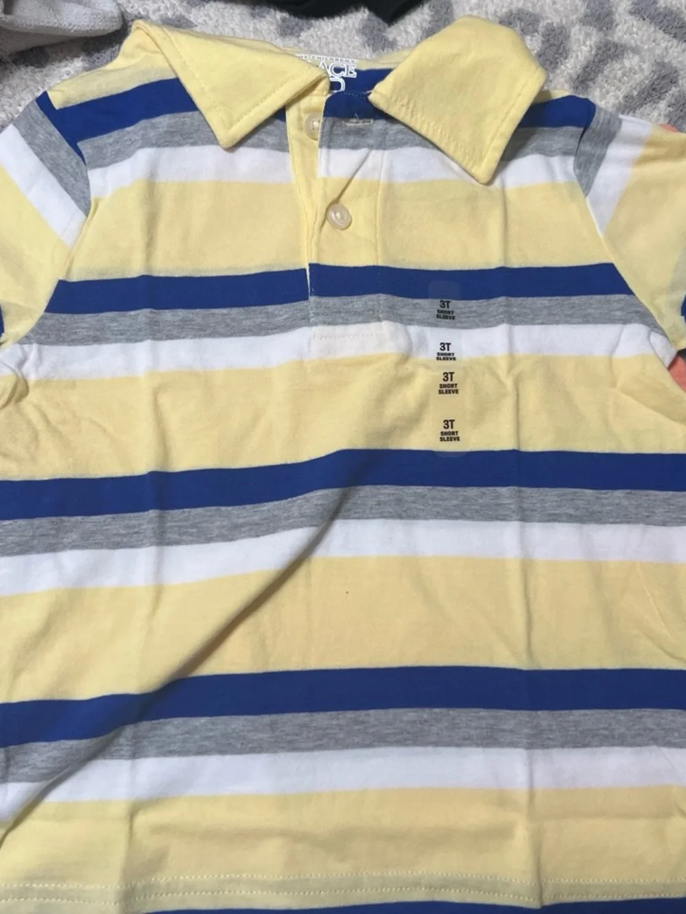 The Children's Place Striped Polo Pack - Coral, Yellow, Light Blue, Aqua